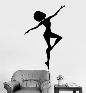 African Woman Silhouette Vinyl Wall Stickers Home Interior Decoration Living Room Afro Hairstyle Wall Decal Art Sticker ZB331
