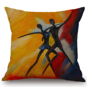 Africa Painting Art African Impression Exotic Decoration Style Sofa Throw Pillow Cover Cotton Linen Oil Painting Cushion Cover
