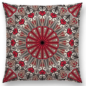 Newest African Animal Symbol Block Pillow Case Boho Geometric Floral Pattern Paisley Mandela Flowers Cushion Cover
