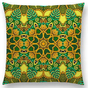 Newest African Animal Symbol Block Pillow Case Boho Geometric Floral Pattern Paisley Mandela Flowers Cushion Cover