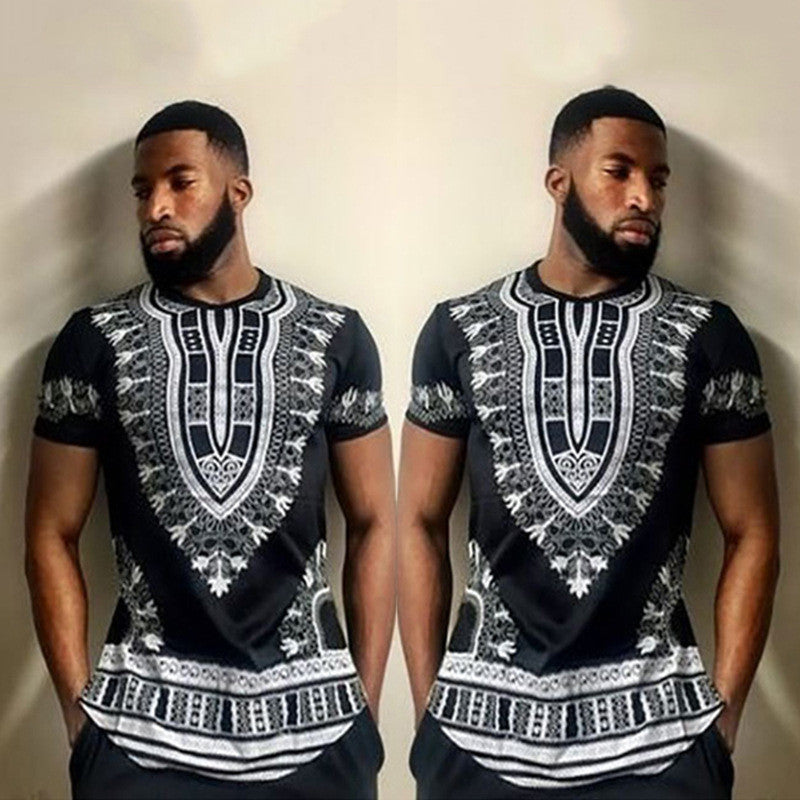 African Riche African Clothing Time-limited Hot Sale Traditional New Arrival Polyester Printing Men Clothes Dashiki Plus sizes
