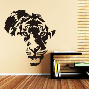 Art design home decoration PVC African tiger wall sticker waterproof vinyl house decor animal decals for living room  bedroom