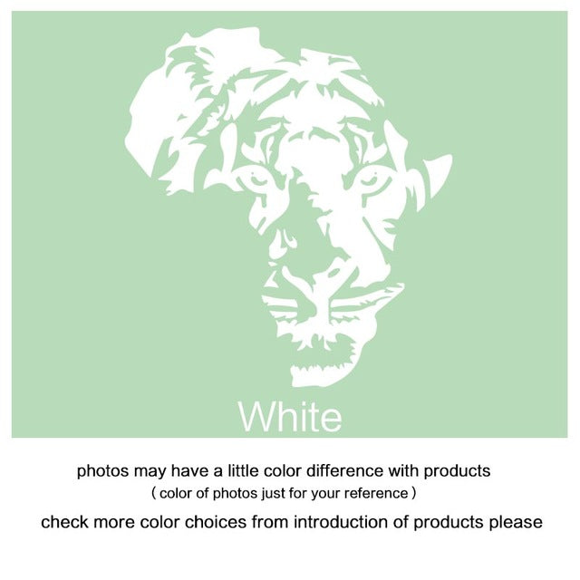 Art design home decoration PVC African tiger wall sticker waterproof vinyl house decor animal decals for living room  bedroom
